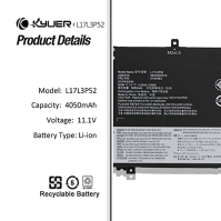 K KYUER 45Wh L17L3P52 L17M3P53 Baterie pro notebook Lenovo ThinkPad L480 L490 L580 L590 L14 L15 2020 2021 Gen 2 01AV463 01AV4666